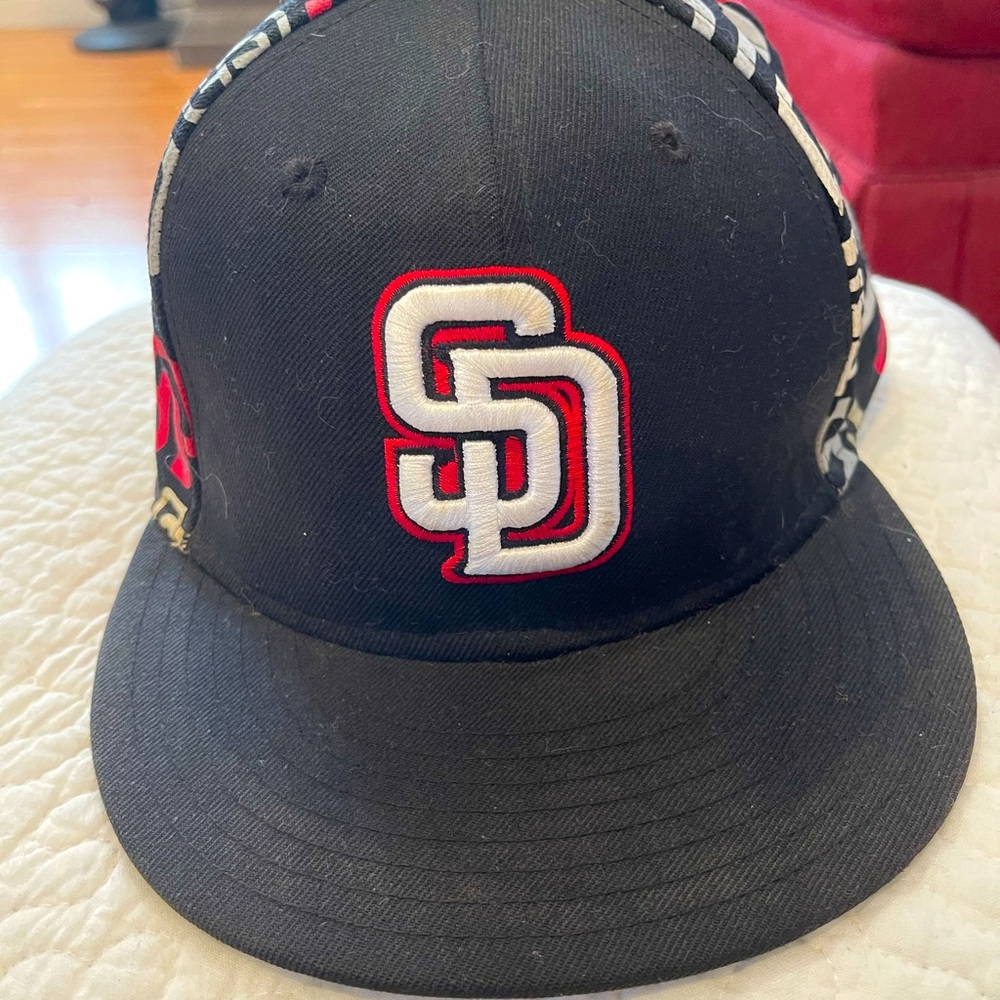 Black, Red and White SD hat.